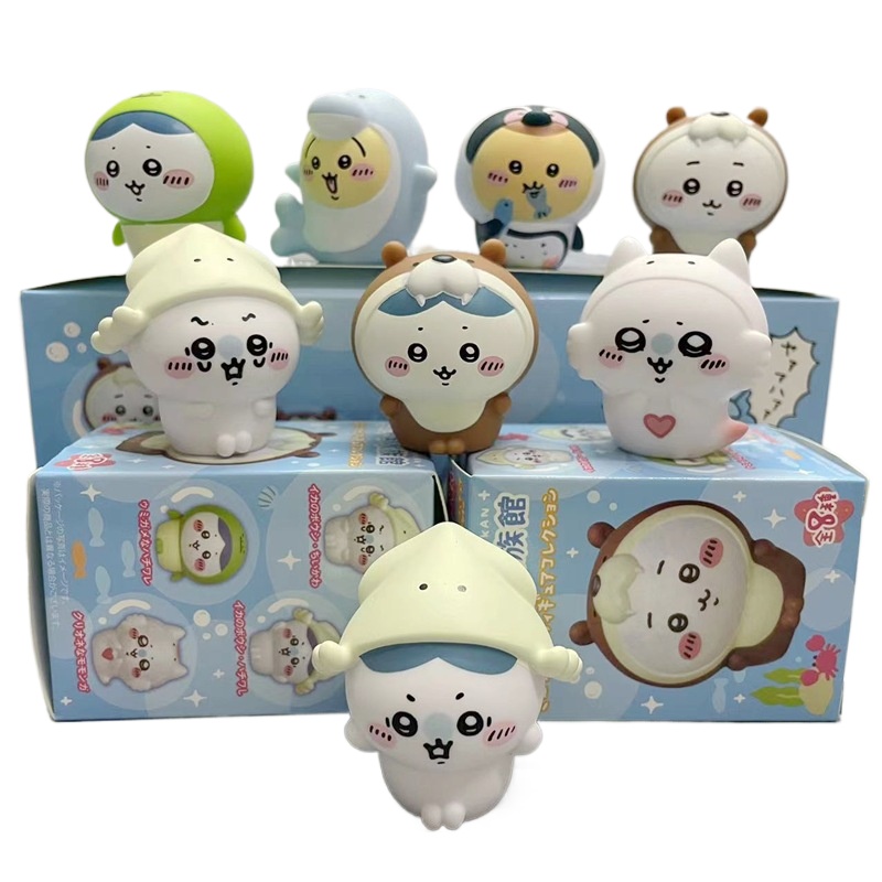 Marine Aquarium - 8pcs/Box Figurin Akuarium Chiikawa Kawaii Blind