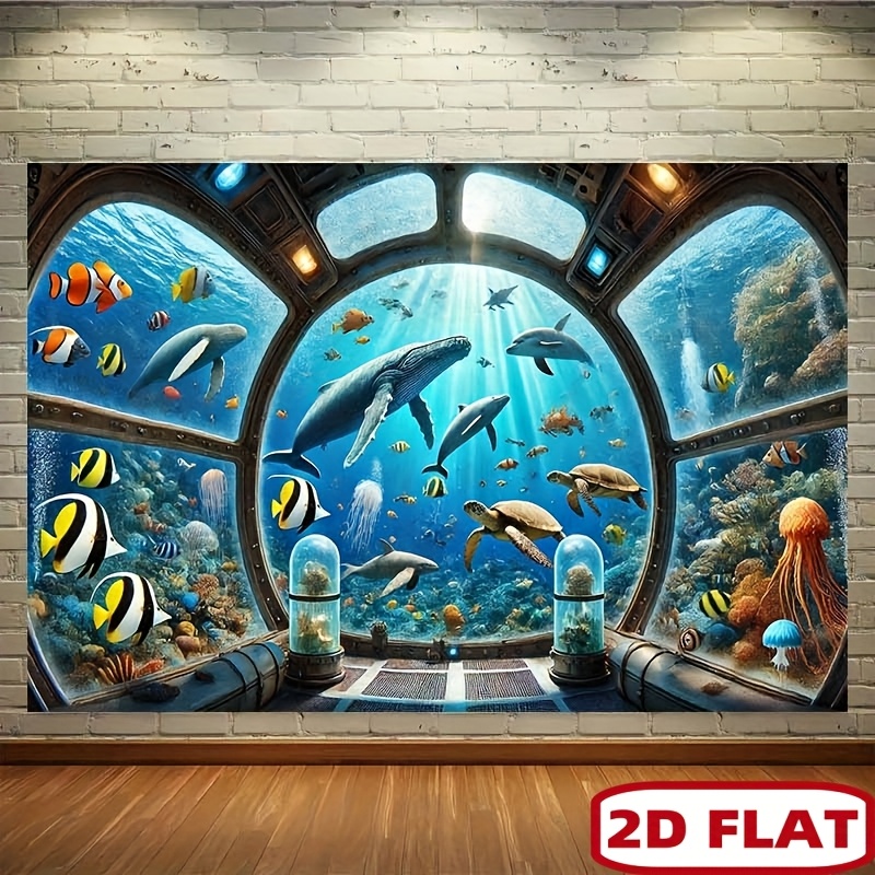 Ocean Aquarium - Lukisan Dinding Bertema Hiu Paus di