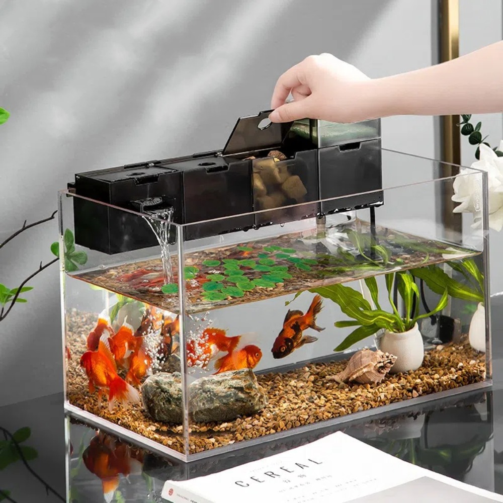 Reef Tank Filter - Filter Akuarium Eksternal Tiga-dalam-Satu Plastik, Kotak