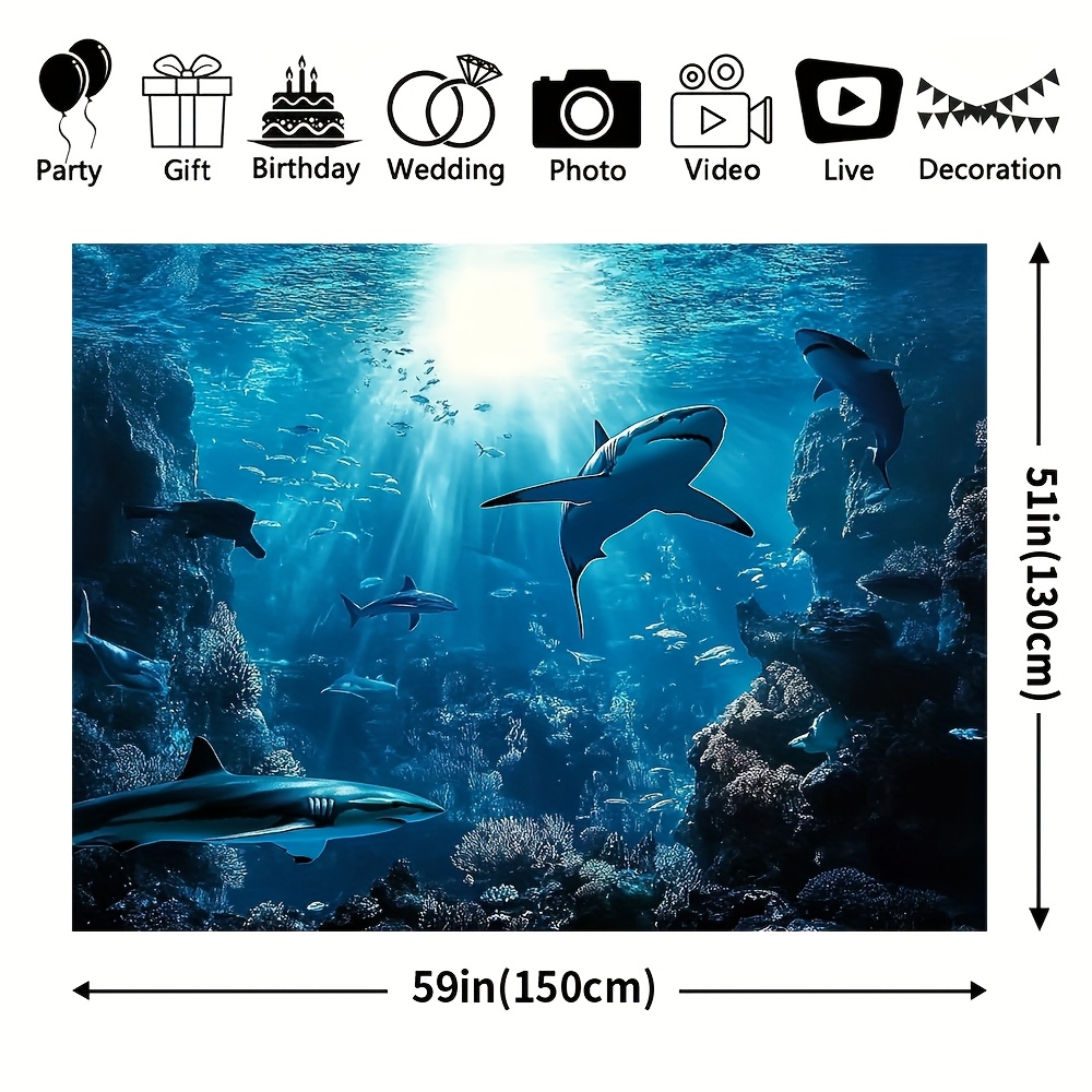 Tapestry Dinding Hiu Laut Dala - Ocean Aquarium ulasan dan harga