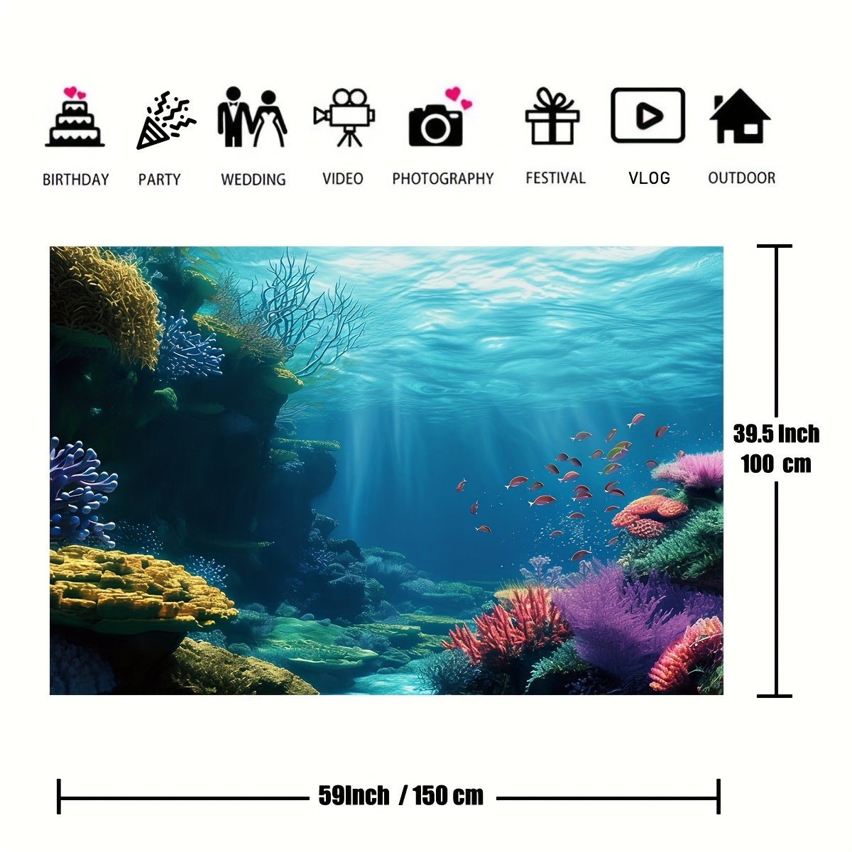 1 buah Hiasan Dinding Bertema  - Reef Aquarium ulasan dan harga